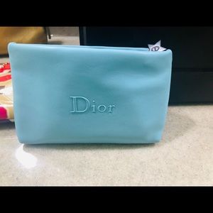 Dior baby blue makeup bag